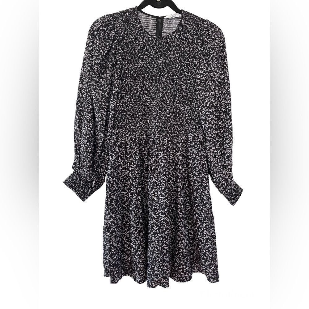 Paris Atelier & Other Stories Modest Ruched Ditzy Floral Dress Size 4 High Neck